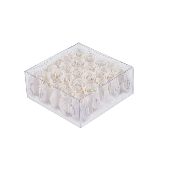 SET DI 25 ROSELLINE DI SAPONE BIANCHE